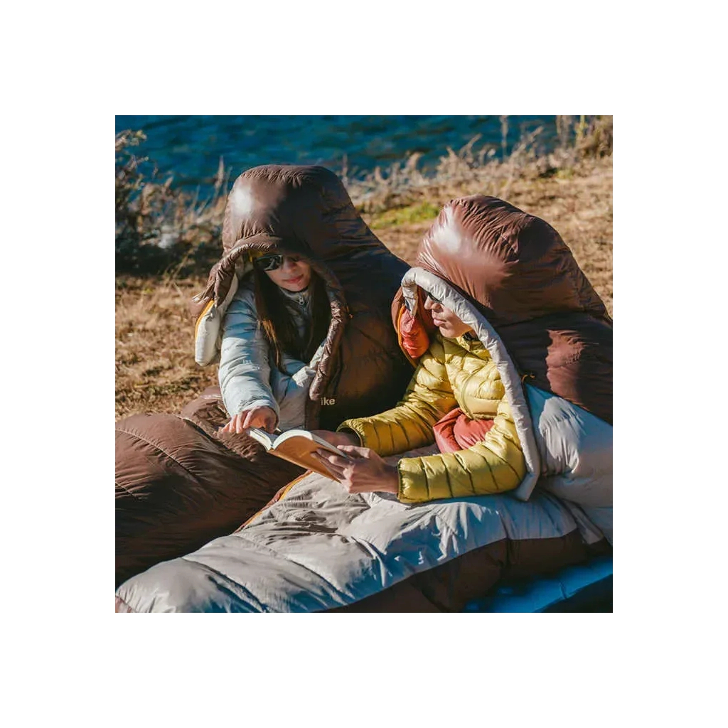 Спальний мішок Naturehike з натуральним пухом Snowbird CNK2550WS014, L, темно-коричневий 400 г (6927595784396) - зображення 4