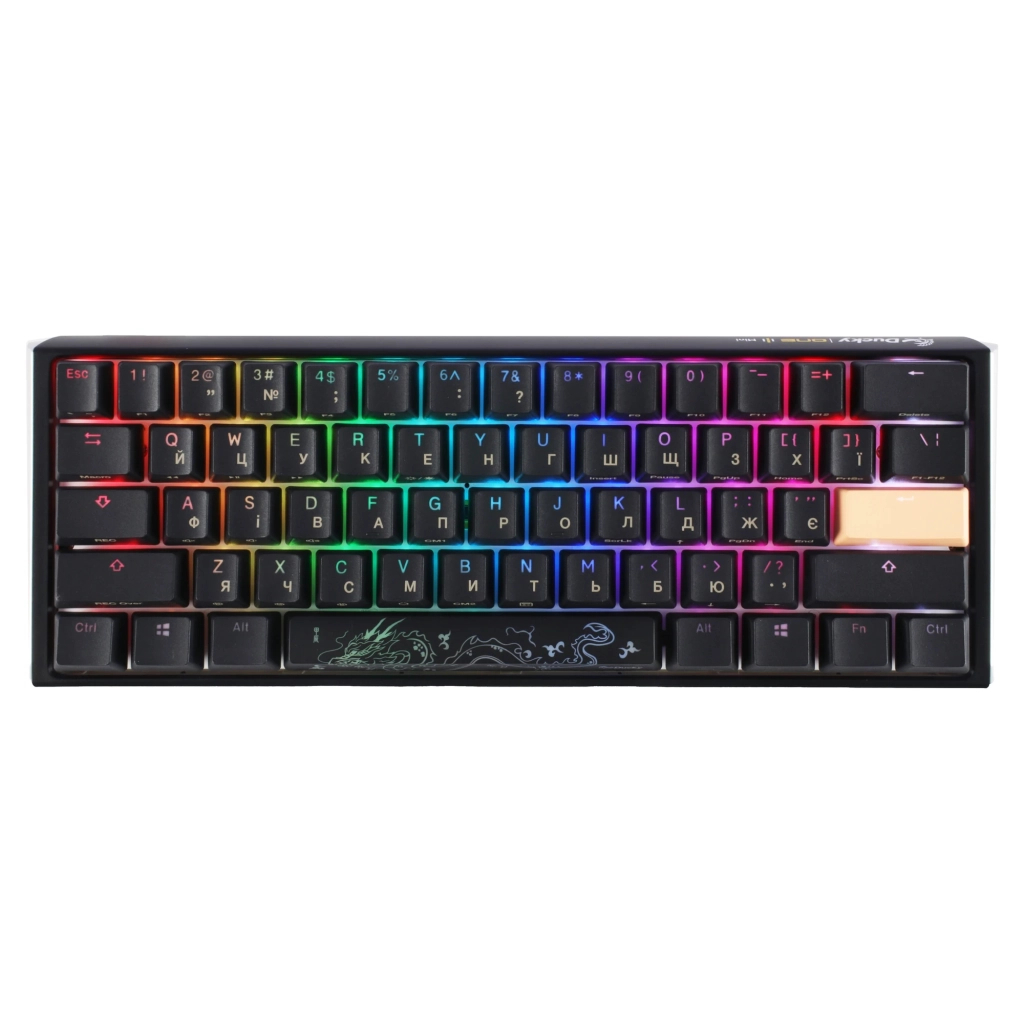 Клавіатура Ducky One 3 Mini Cherry MX Speed Silver RGB UA USB Black (DKON2161ST-PUAPXCLAWSC1) - зображення 1