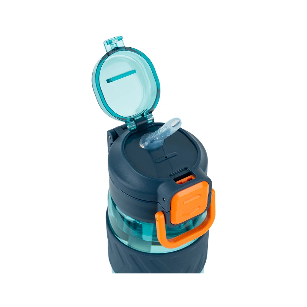 Поїльник-непроливайка Kite 800 мл, блакитно-помаранчева (K25-1234-3) - зображення 4