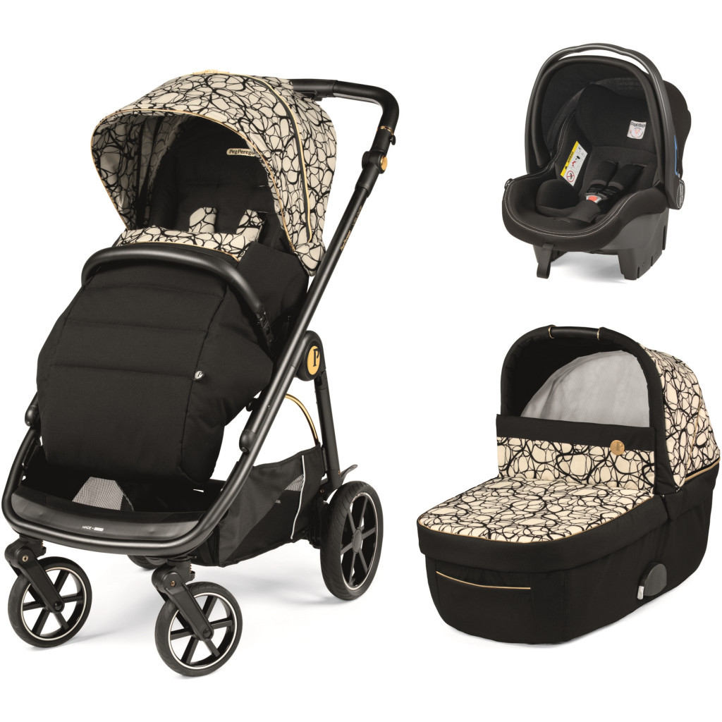 Коляска Peg-Perego 3 в 1 Veloce Grafic Gold SL (PACK-VEL31SL50RO01) - зображення 1