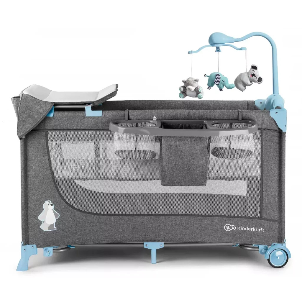 Ліжечко Kinderkraft манеж з пеленатором Joy Blue (5902533911288) - зображення 2