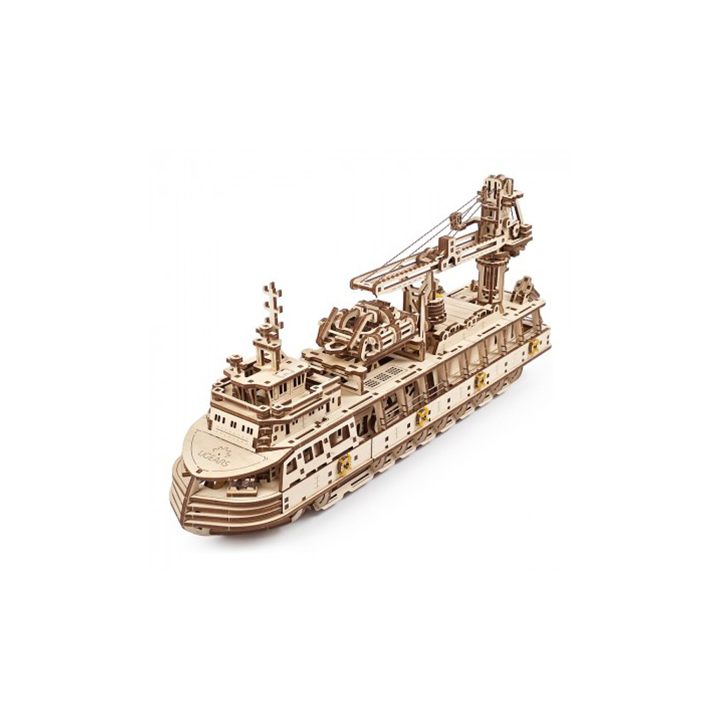 Конструктор Ugears Науково-дослідне судно (6336919) - зображення 4