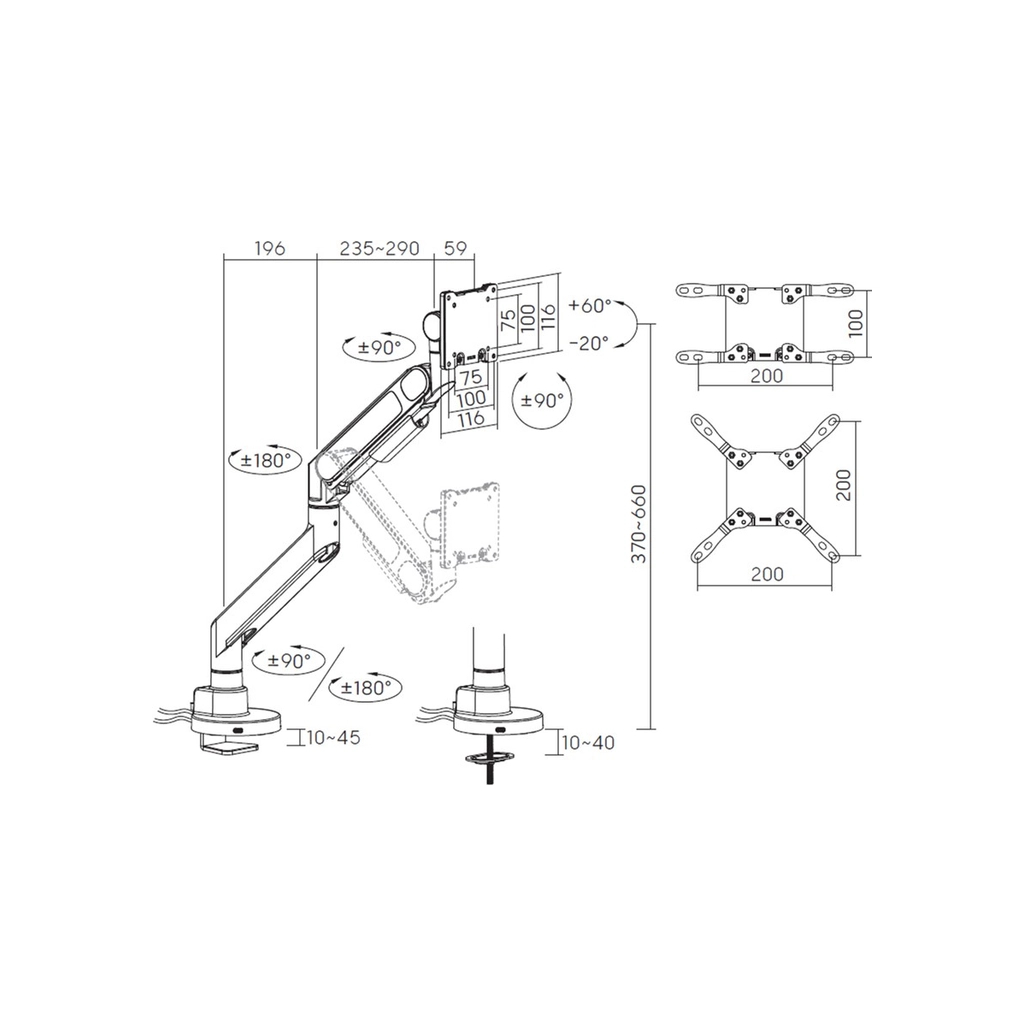 Кронштейн OfficePro MAH821B - зображення 10
