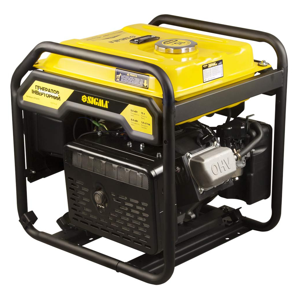 Генератор Sigma інверторний, 5.5/6.0kW, 15л, з виведенням під АВР (5710771) - зображення 8