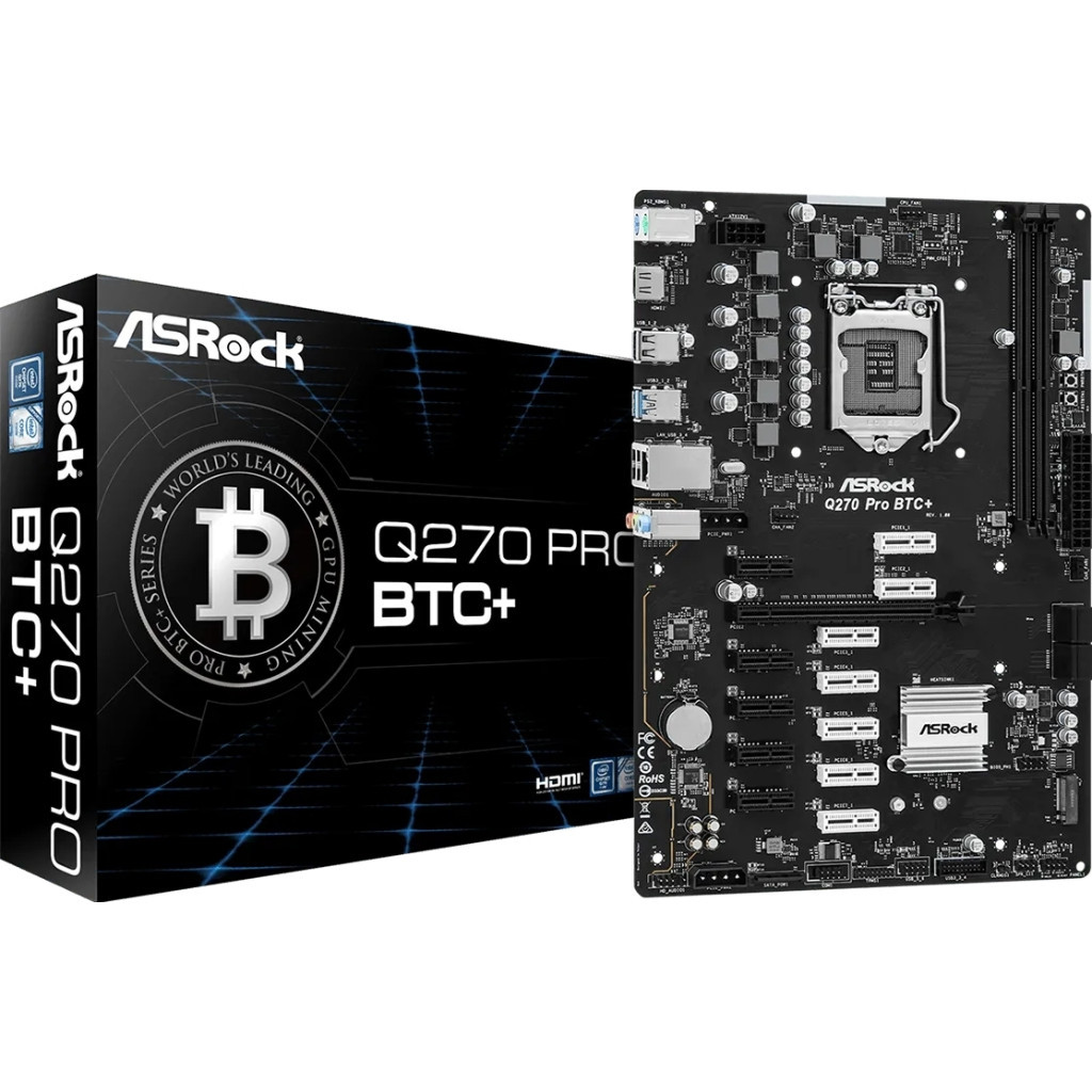 Материнська плата ASRock Q270 PRO BTC+ - зображення 6