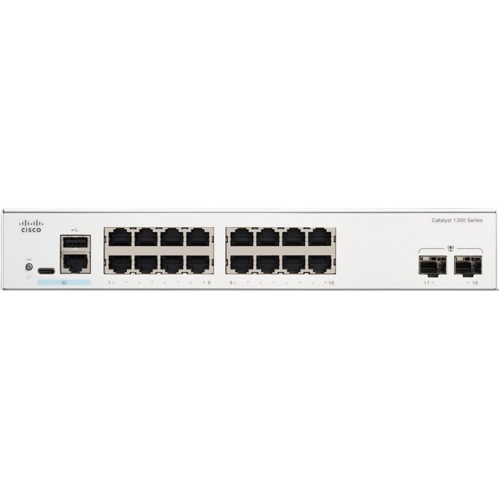 Комутатор мережевий Cisco C1300-16T-2G - зображення 2