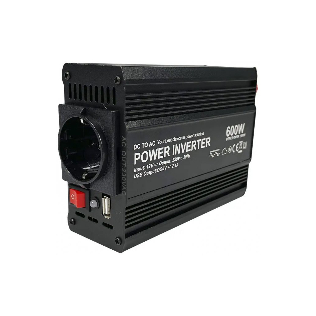Автомобільний інвертор Bottari DC 12V - AC 230V 600W (54655-IS) - изображение 5