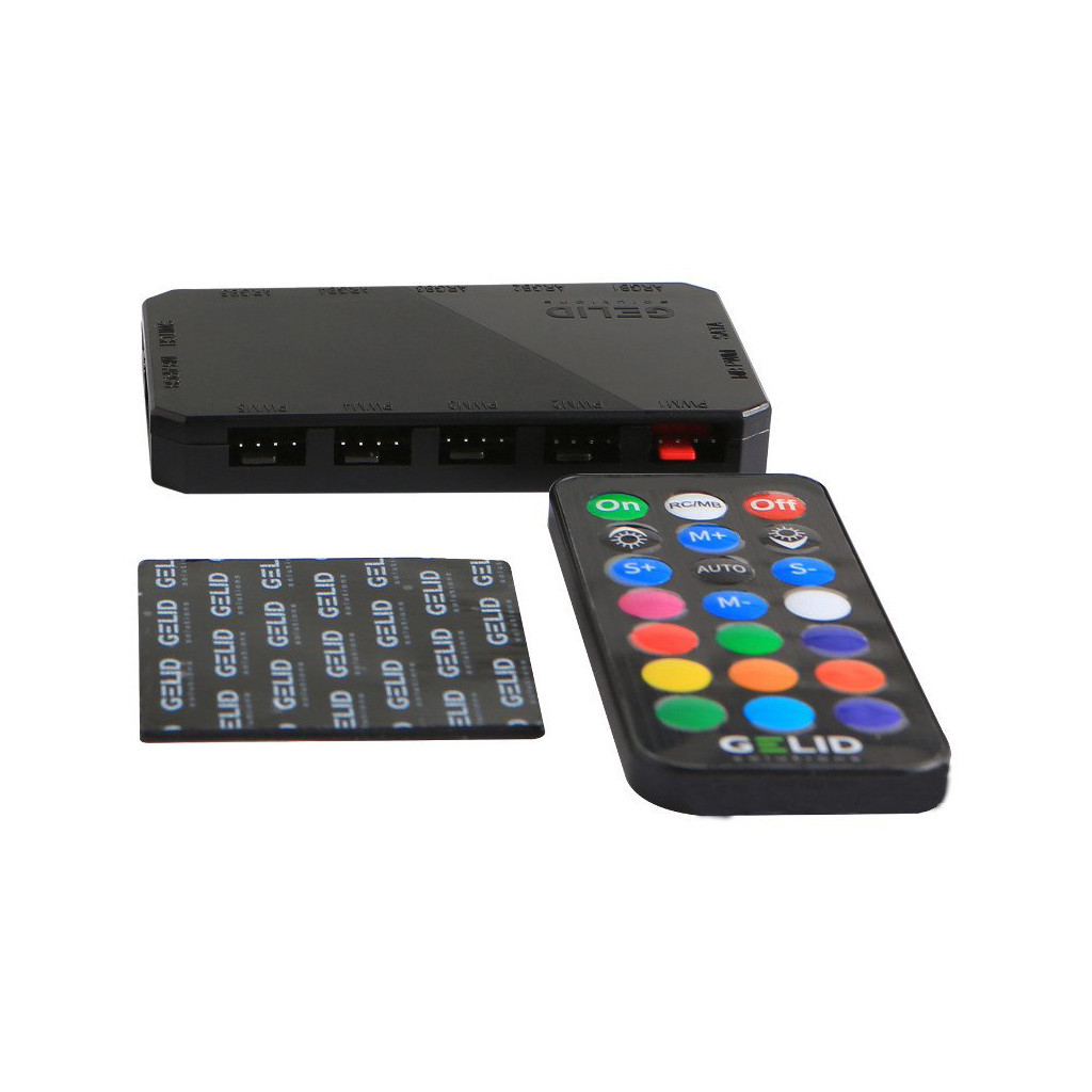 Кулер до корпусу Gelid Solutions AMBER 5 ARGB Combo Bundle (5-fan pack) (RF-RGB-MP-01) - зображення 4