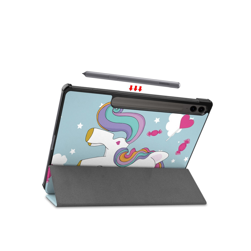 Чохол до планшета BeCover Smart Case Samsung Tab S9 Plus (SM-X810/SM-X816)/S9 FE Plus (SM-X610/SM-X616) 12.4" Unicorn (710385) - зображення 5