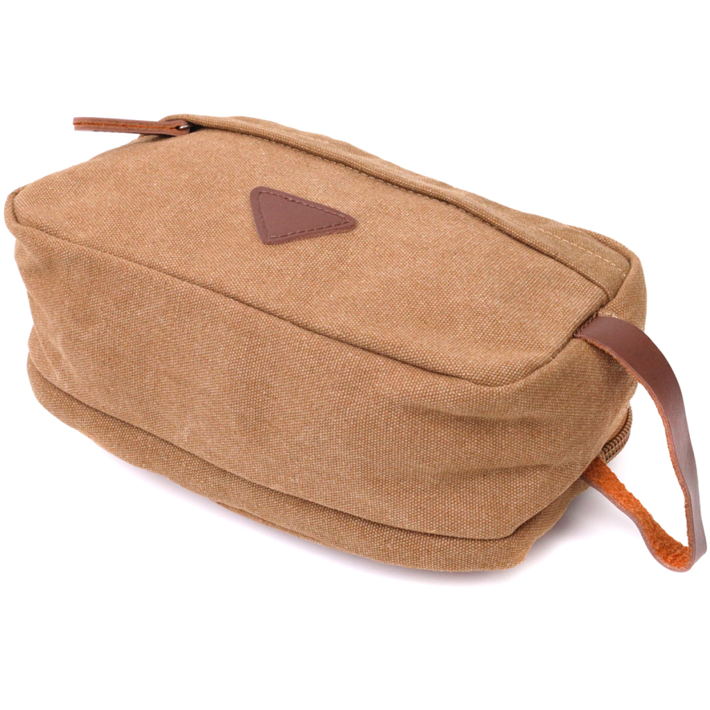 Сумка Vintage На два відділення з текстилю Коричнева (22235) - зображення 5