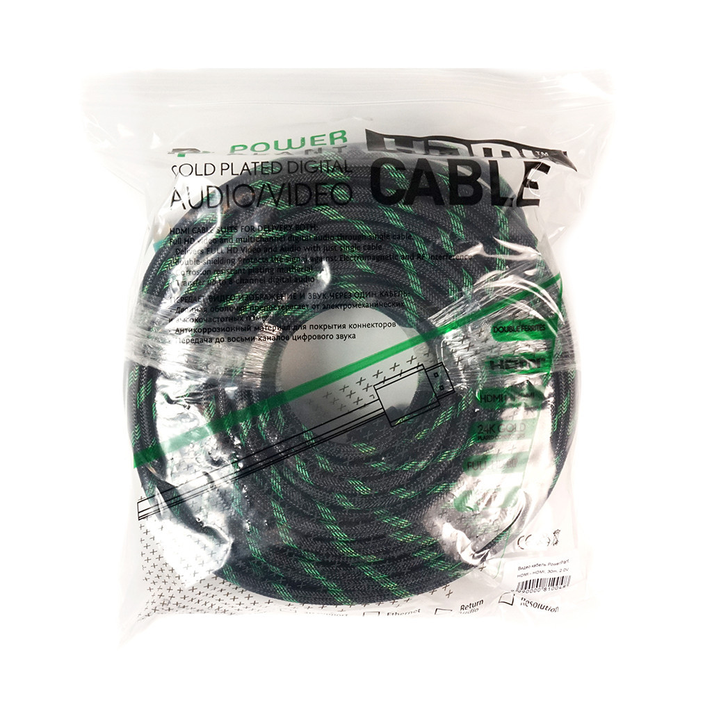 Кабель мультимедійний HDMI to HDMI 30.0m PowerPlant (KD00AS1297) - зображення 4