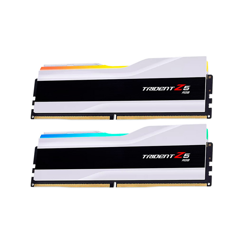 Модуль пам'яті для комп'ютера DDR5 64GB (2x32GB) 6400 MHz Trident Z5 RGB Matte White G.Skill (F5-6400J3239G32GX2-TZ5RW) - зображення 1