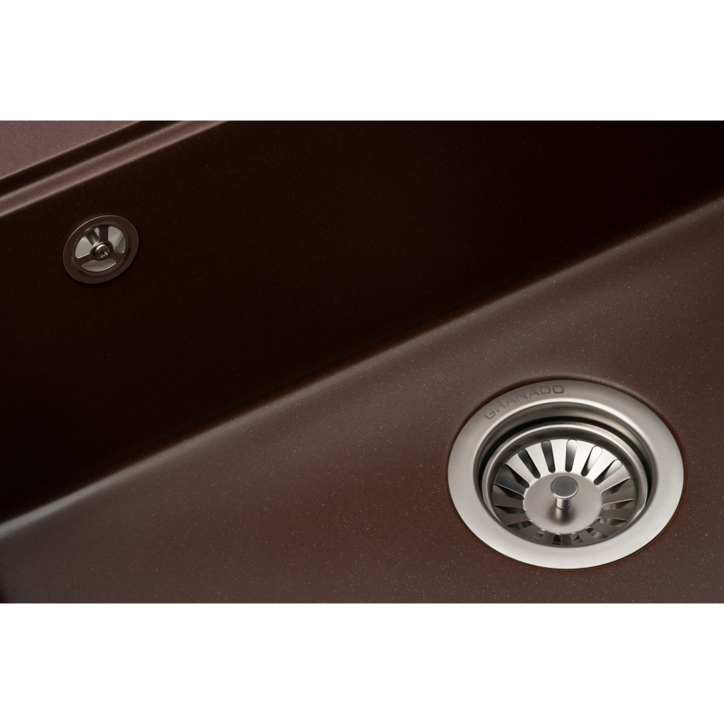 Мийка кухонна GRANADO ARTES marron з сифоном (gr3606) - зображення 5