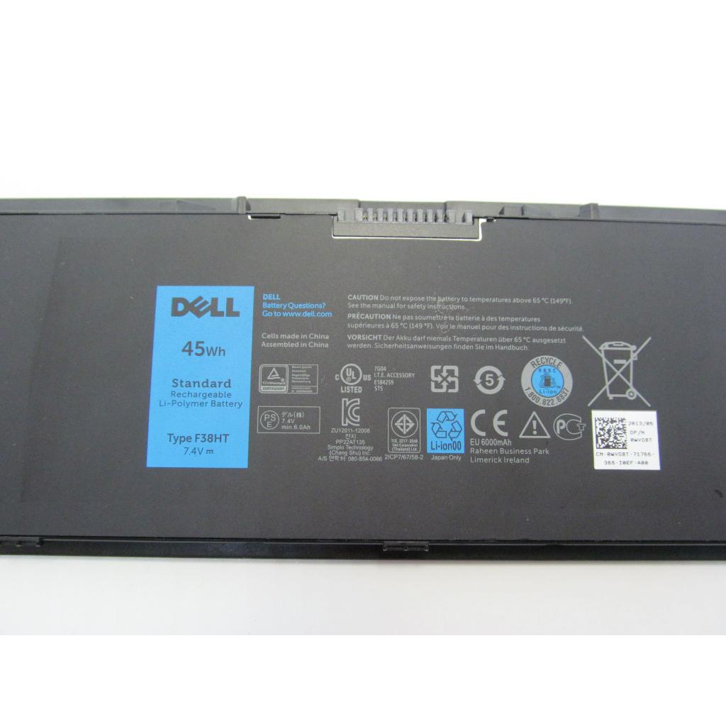 Акумулятор до ноутбука Dell Latitude E7440 F38HT, 45Wh (6000mAh), 6cell, 7.4V, Li-ion (A47209) - зображення 3