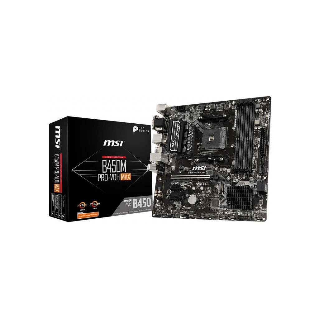 Материнська плата MSI B450M PRO-VDH MAX - зображення 2