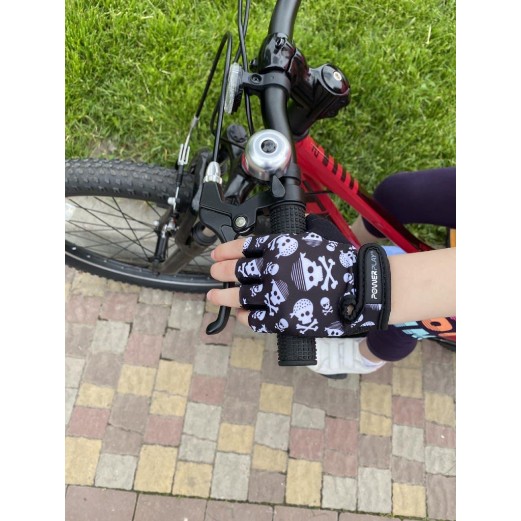 Велорукавиці PowerPlay 5454 Череп XS (5454_XS_Skulls) - зображення 3