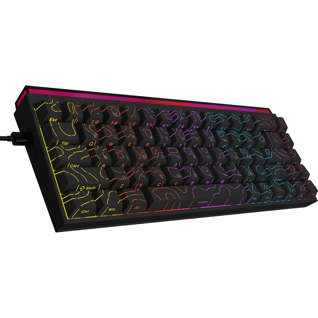 Клавіатура Ajazz NK68 Red Switch USB UA Black (NK68-R-S-B) - изображение 4