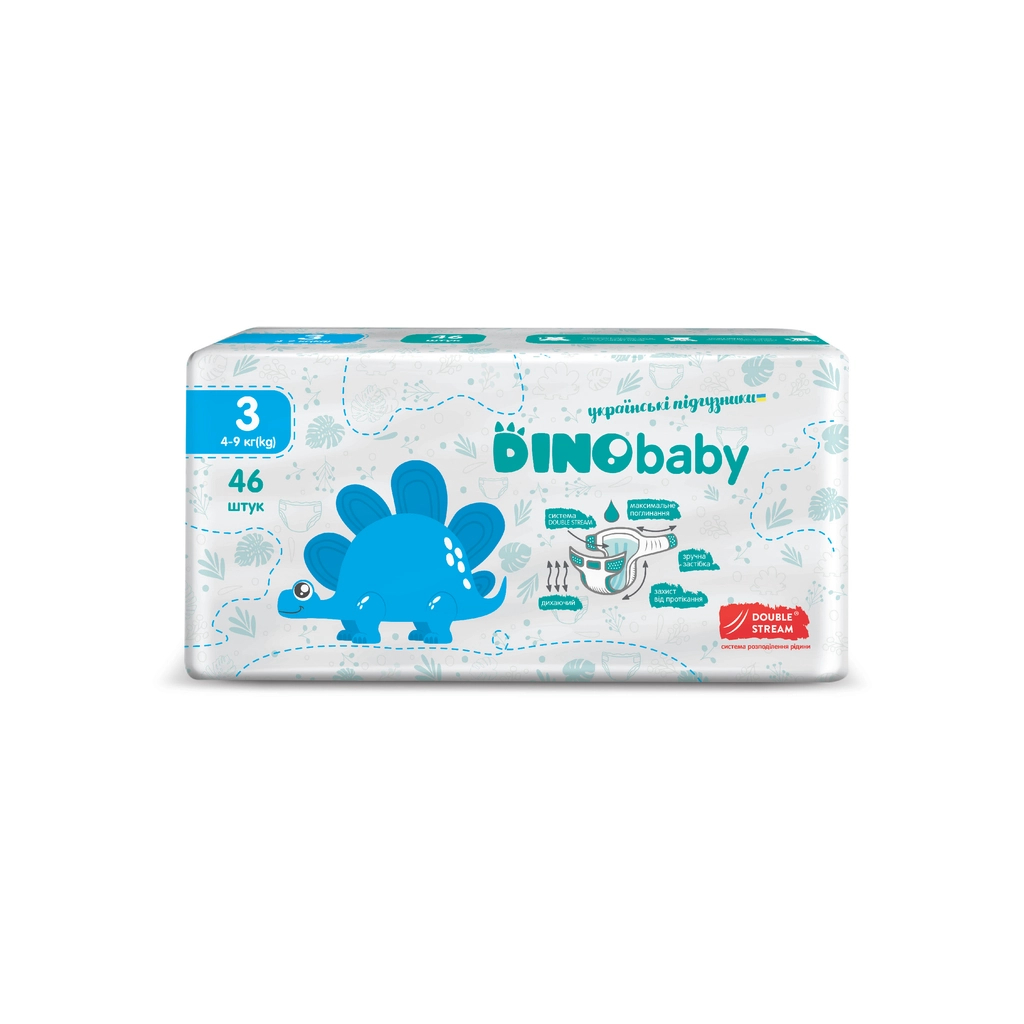 Підгузки Dino Baby Розмір 3 (4-9 кг) 46 шт (4823098410607) - зображення 3