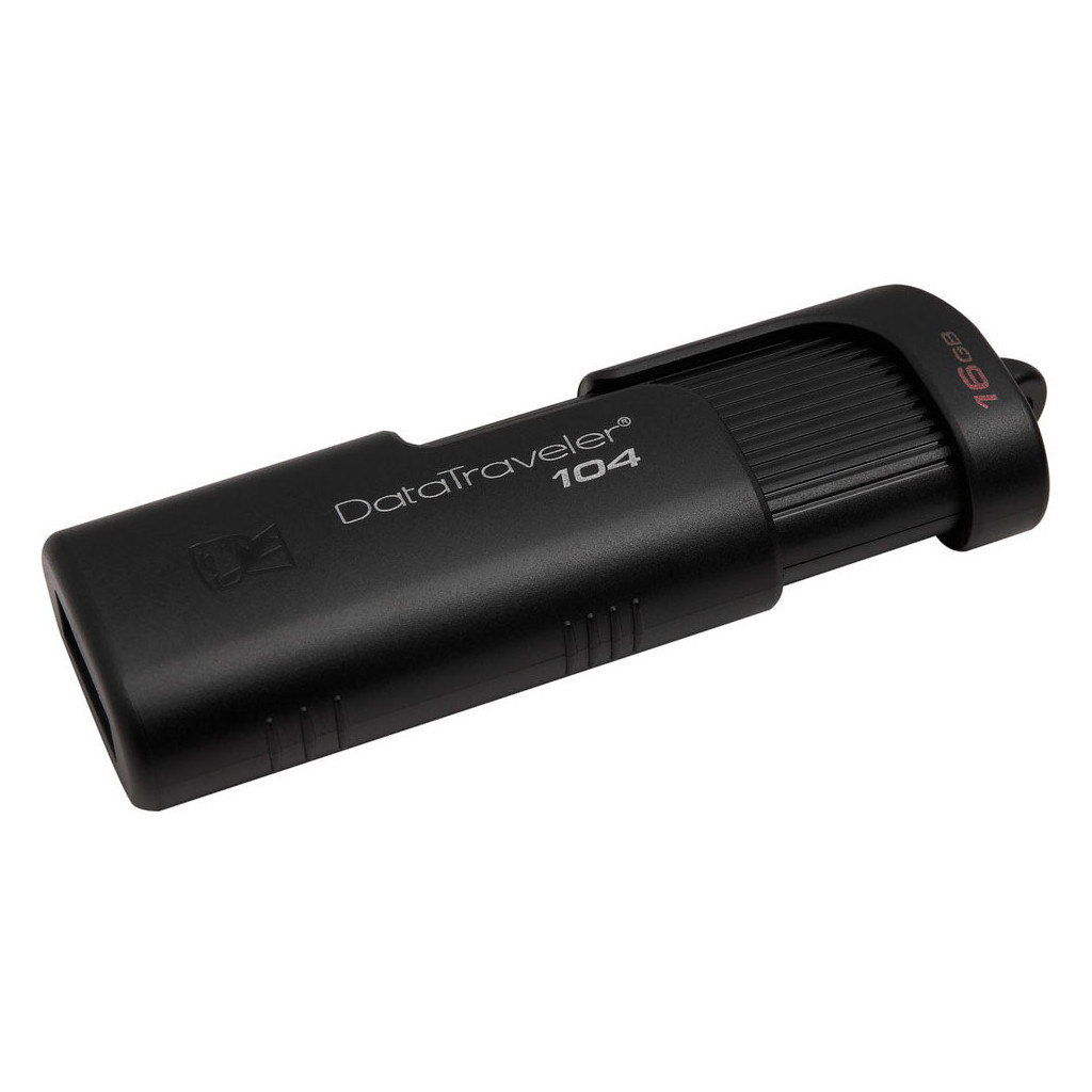 USB флеш накопичувач Kingston 16GB DataTraveller 104 Black USB 2.0 (DT104/16GB) - зображення 2