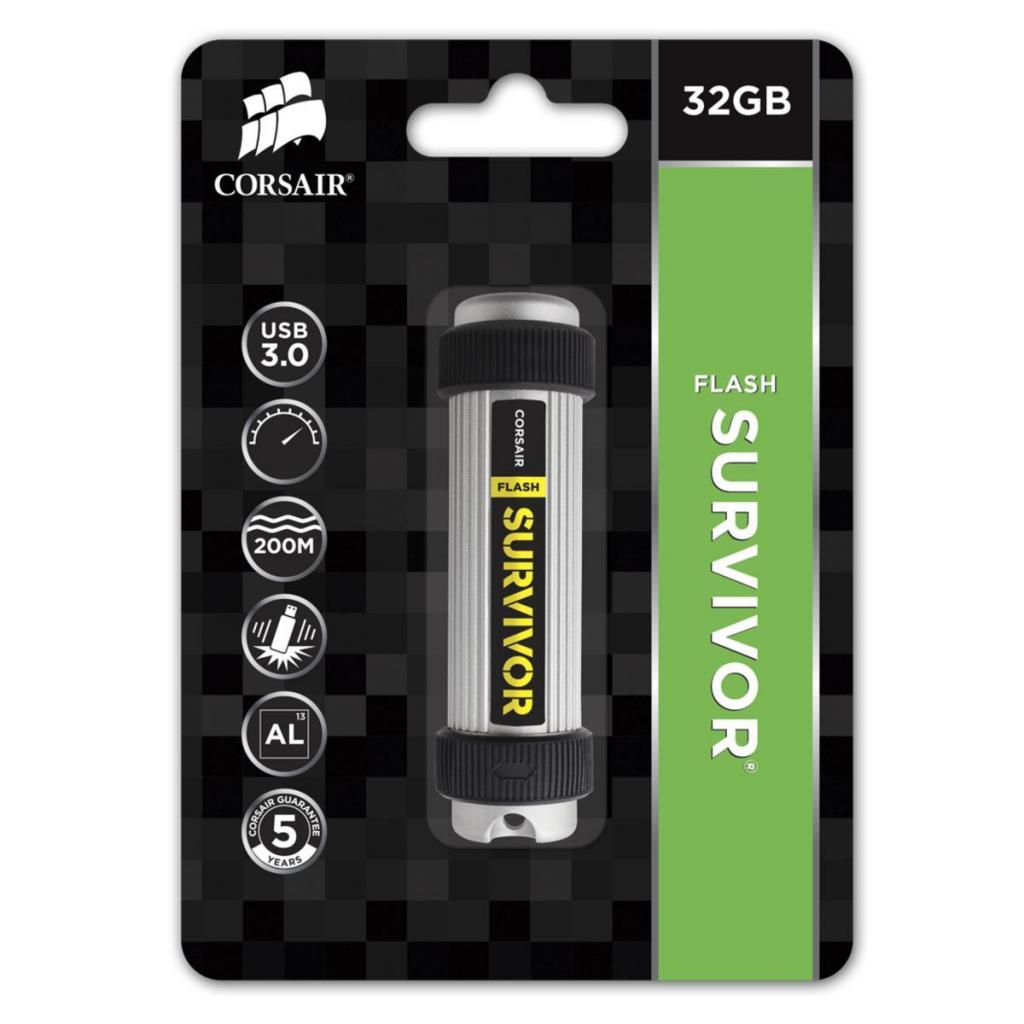 USB флеш накопичувач Corsair 32GB Survivor USB 3.0 (CMFSV3B-32GB) - зображення 5