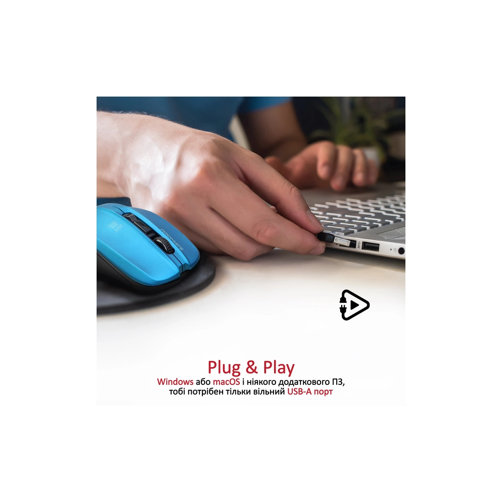 Мишка Promate Contour Wireless Blue (contour.blue) - зображення 5