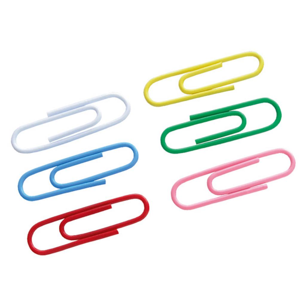 Скріпки канцелярські Axent rounded, colored, 28 мм, 100 шт. (4106-А) - зображення 1