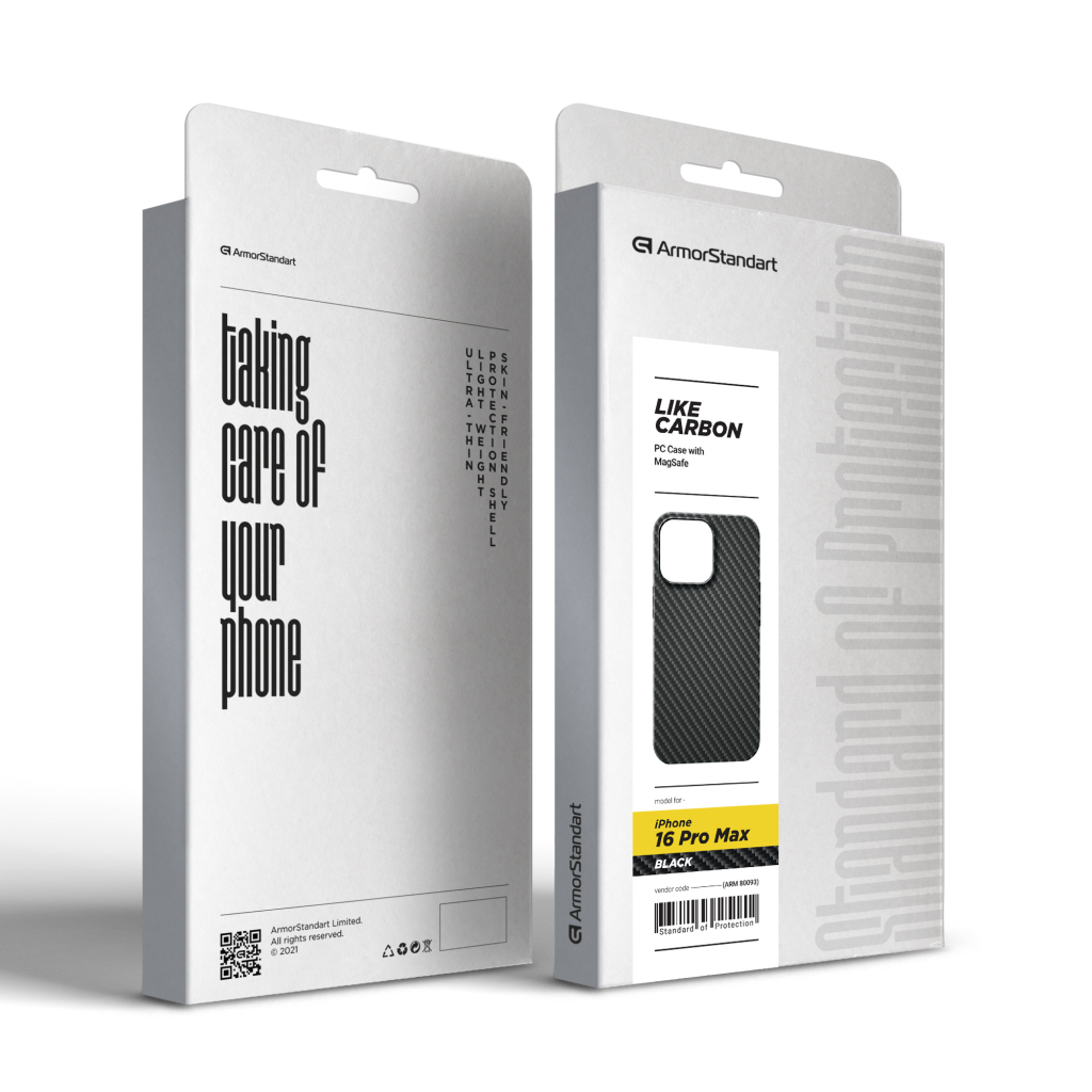 Чохол до мобільного телефона Armorstandart LikeCarbon MagCase Apple iPhone 16 Pro Max Black (ARM80093) - зображення 5