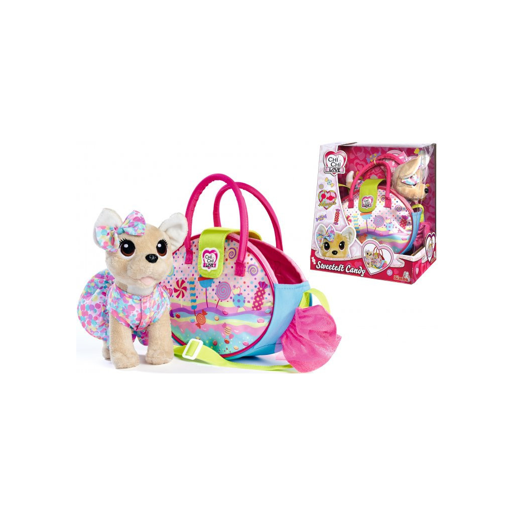 М'яка іграшка Chi Chi Love Собачка Чихуахуа Фешн Солодка цукерка із сумочкою та брелком-сюрпризом 20 см (5890001) - изображение 5