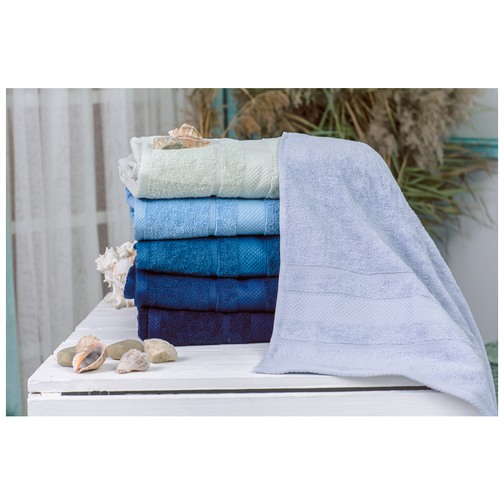Рушник MirSon набір банний 5022 SoftNes Azure 70x140 см 6 шт (2200003181098) - зображення 2