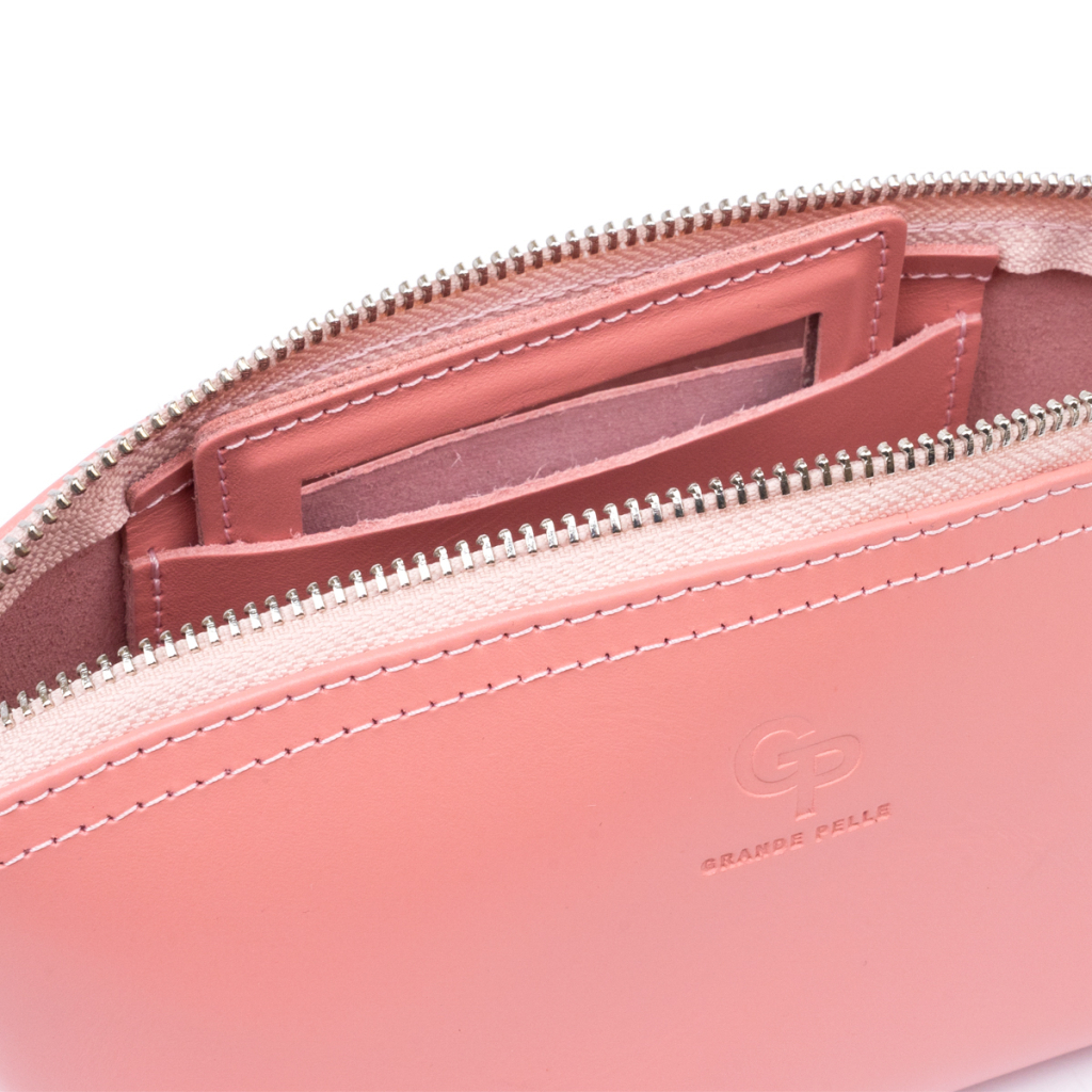 Косметичка Grande Pelle Зі шкіри Пудрова (11299) - зображення 6