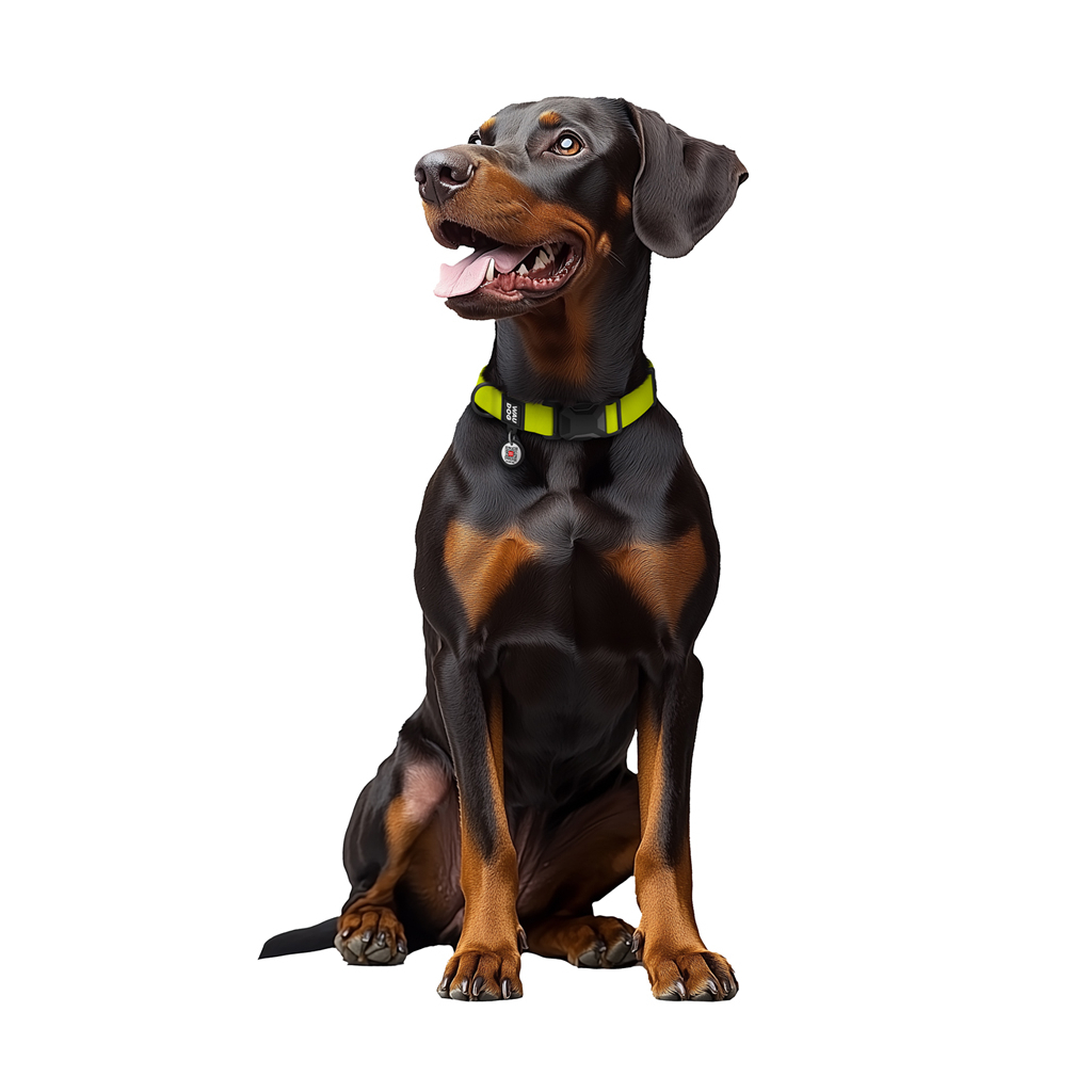 Нашийник для тварин WAUDOG Magnet c QR паспортом, магнітна пряжка-фастекс XL лимонний (279726) - зображення 6