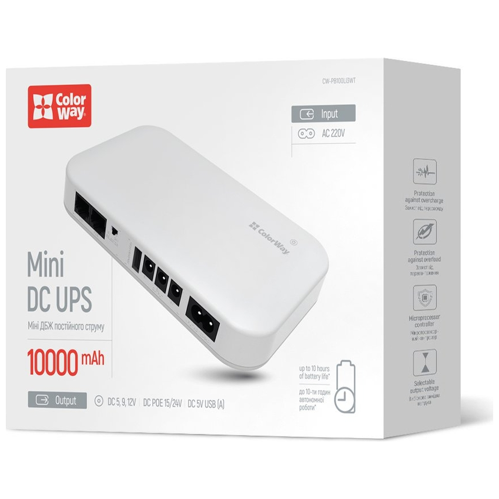 Пристрій безперебійного живлення ColorWay CW-PB100LI3WT 10000mAh 21W (CW-PB100LI3WT) - зображення 6