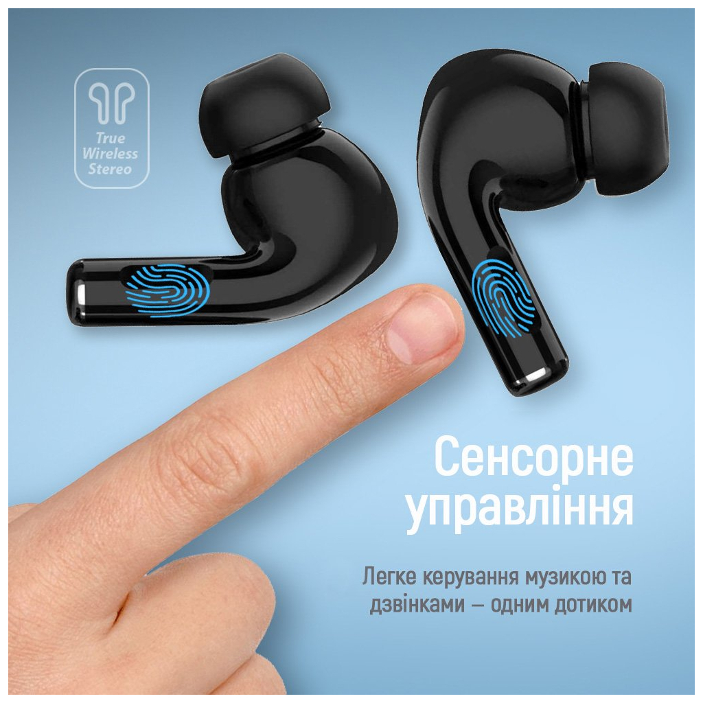 Навушники ColorWay Slim TWS-5 Earbuds Black (CW-TWS5BK) - зображення 9