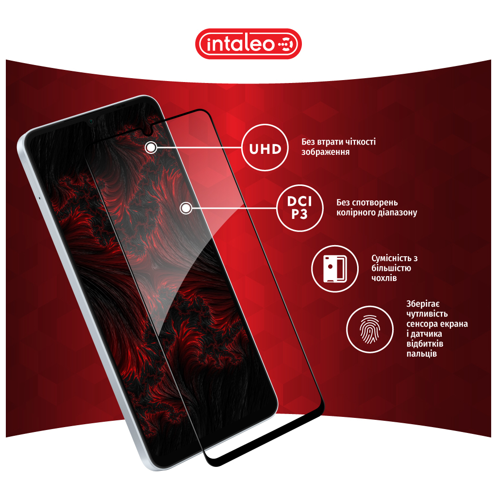 Скло захисне Intaleo Full Glue Samsung A06 5G Black (1283126613012) - зображення 4