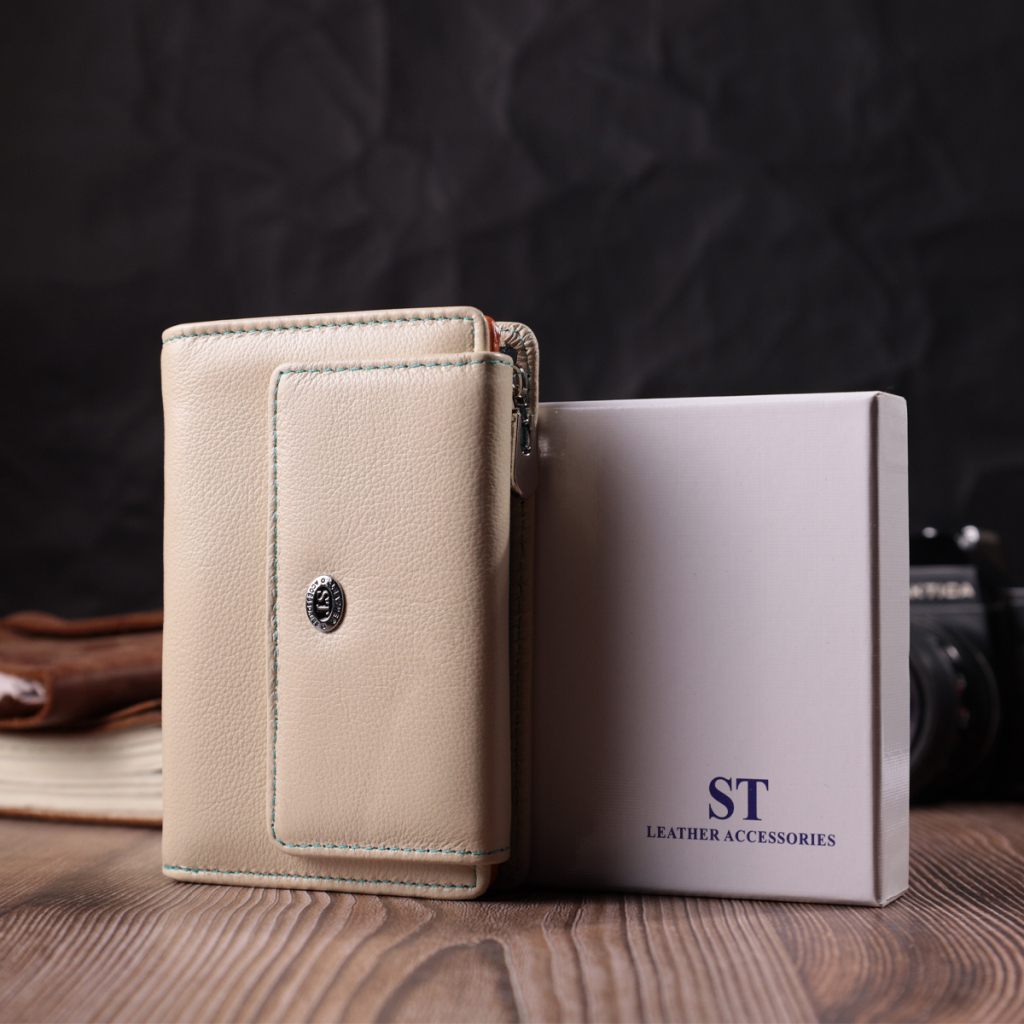 Гаманець ST Leather З натуральної шкіри Білий (22500) - зображення 10