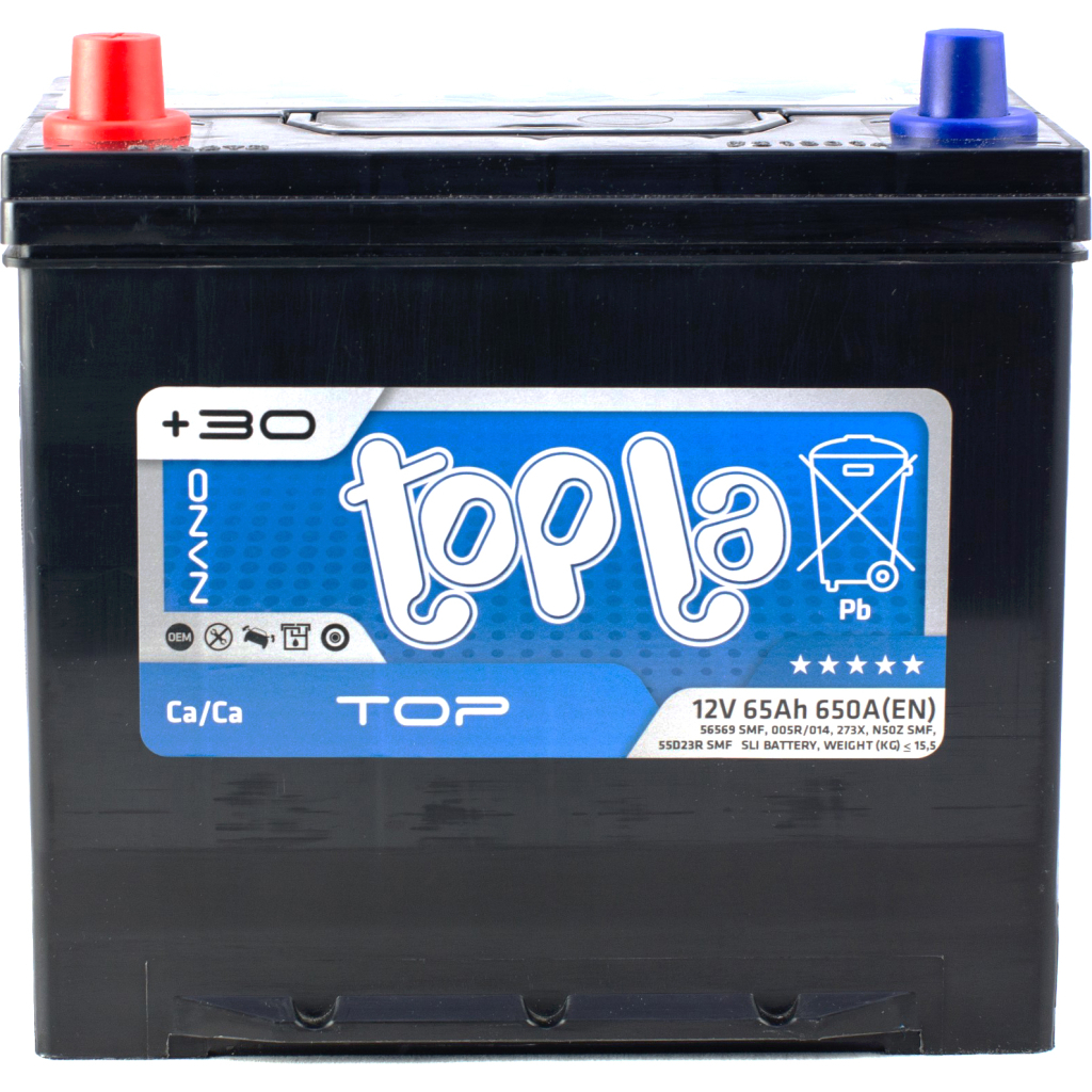 Акумулятор автомобільний Topla 65 Ah/12V Top Energy Japan (118 765) - зображення 1