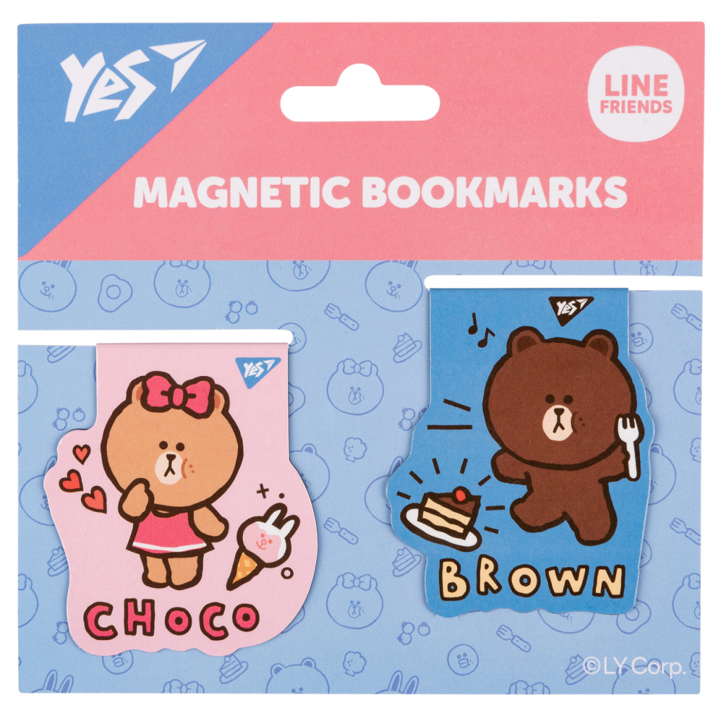 Закладки для книг Yes магнітні Line Friends Brown and Choco, 2шт (708106) - зображення 2