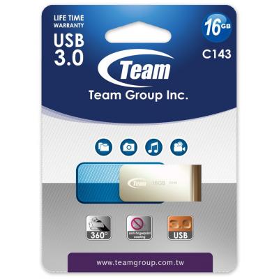 USB флеш накопичувач Team 16GB C143 Blue USB 3.0 (TC143316GL01) - зображення 4
