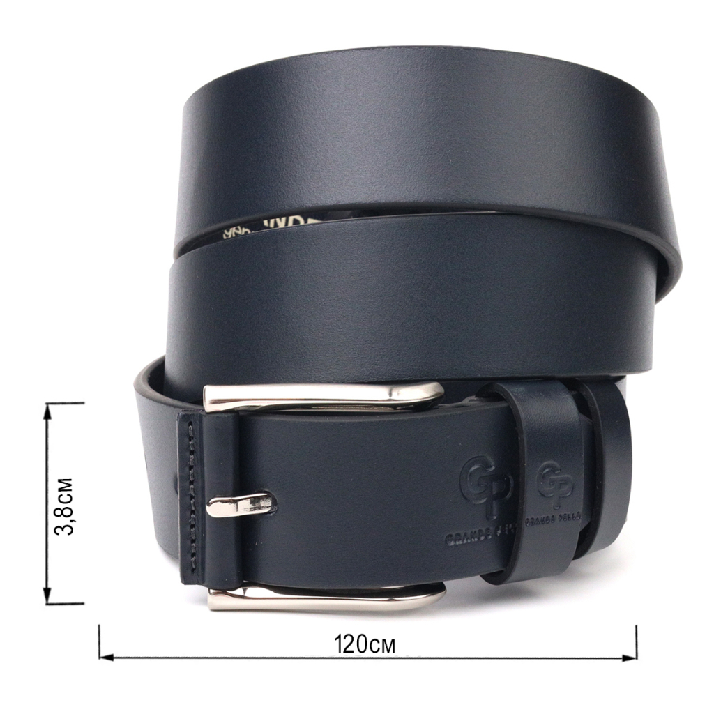 Ремінь Grande Pelle З натуральної шкіри Синій (21470) - зображення 3