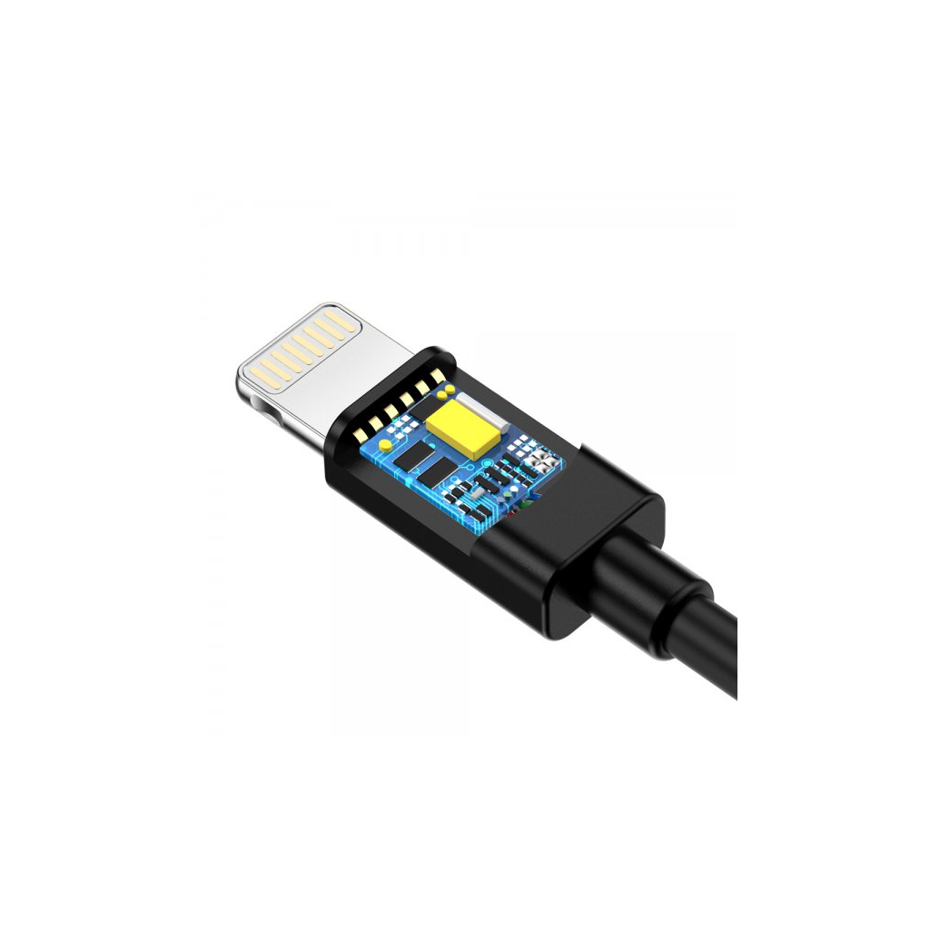 Дата кабель USB 2.0 AM to Lightning 1.8m 2.1A MFI Black Choetech (IP0027-BK) - picture 4
