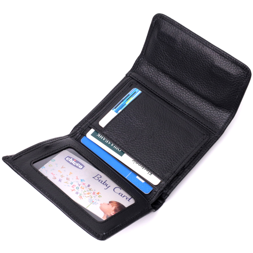 Гаманець ST Leather З натуральної шкіри Чорний (19481) - зображення 6