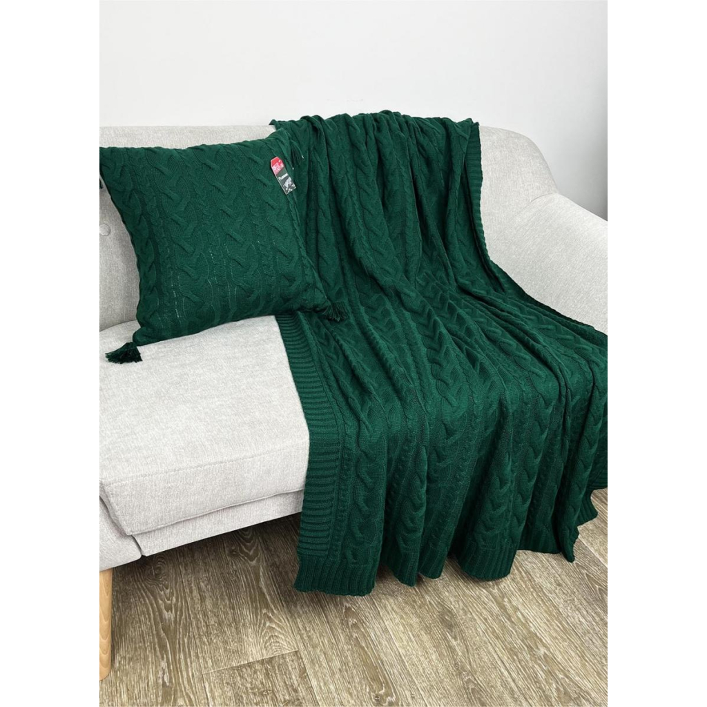 Наволочка Прованс декоративна в'язана Hit Kosa зелена 45х45 (031667) - зображення 2