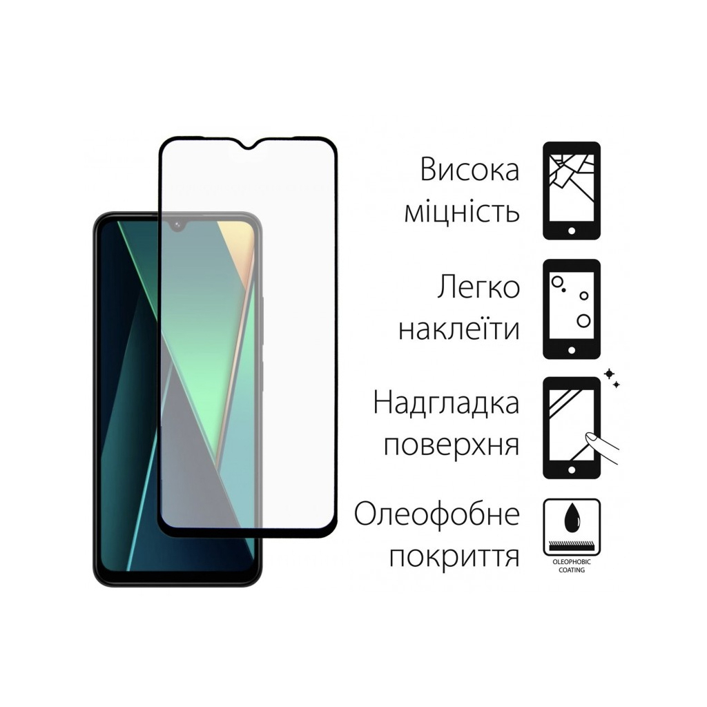 Скло захисне Dengos Full Glue POCO C75 (black) (TGFG-384) - зображення 2