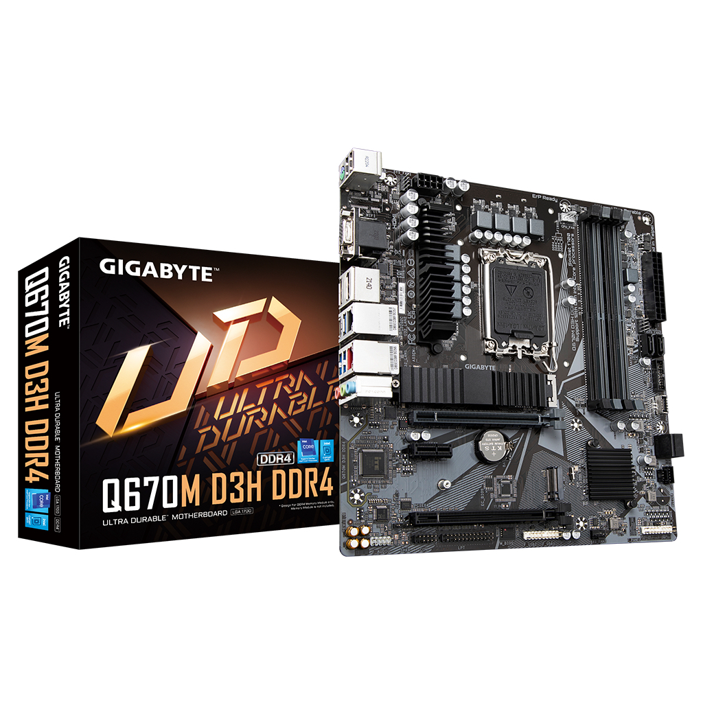 Материнська плата GIGABYTE Q670M D3H DDR4 - зображення 1