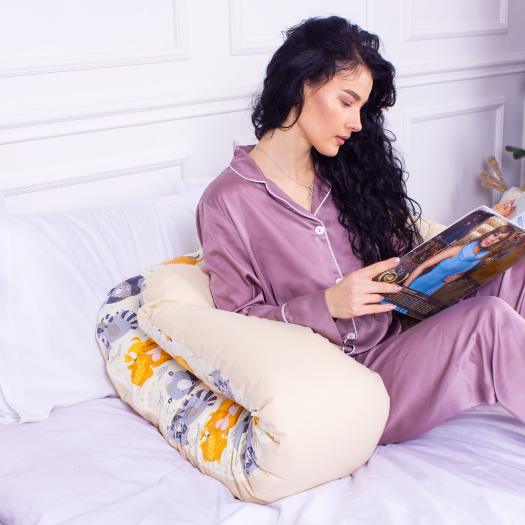 Подушка MirSon для вагітних та відпочинку Naturale Line Print №8007 U-подібна Elkasso (2200006178255) - зображення 4