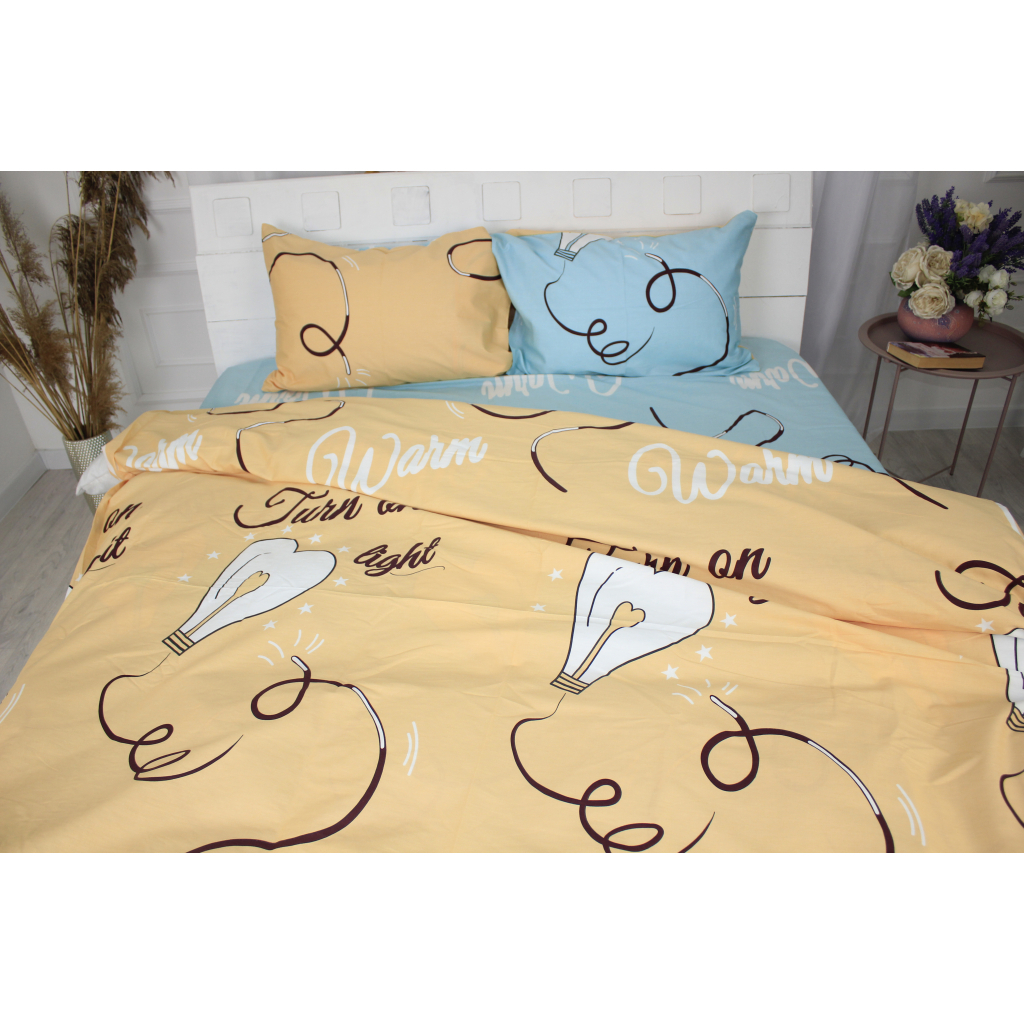 Простирадло MirSon Сатин Premium 22-1264 Turn on light 150x220 см (2200003060492) - изображение 3