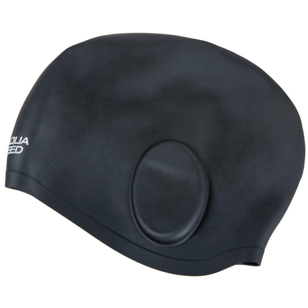 Шапка для плавання Aqua Speed Ear Cap Volume 60475 284-07 чорний Уні OSFM (5905718604753) - зображення 1