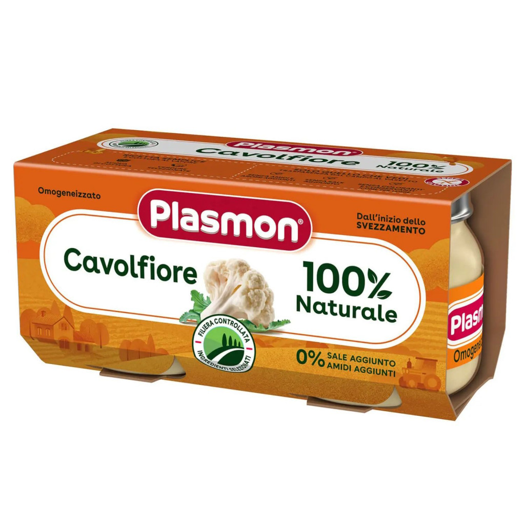 Дитяче пюре Plasmon Цвітна капуста 2х80 г (1136116) - зображення 1