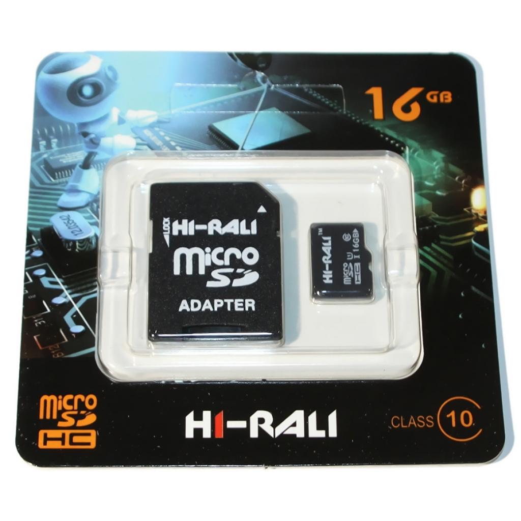 Карта пам'яті Hi-Rali 16GB microSDHC class 10 UHS-I (HI-16GBSD10U1-01) - зображення 1