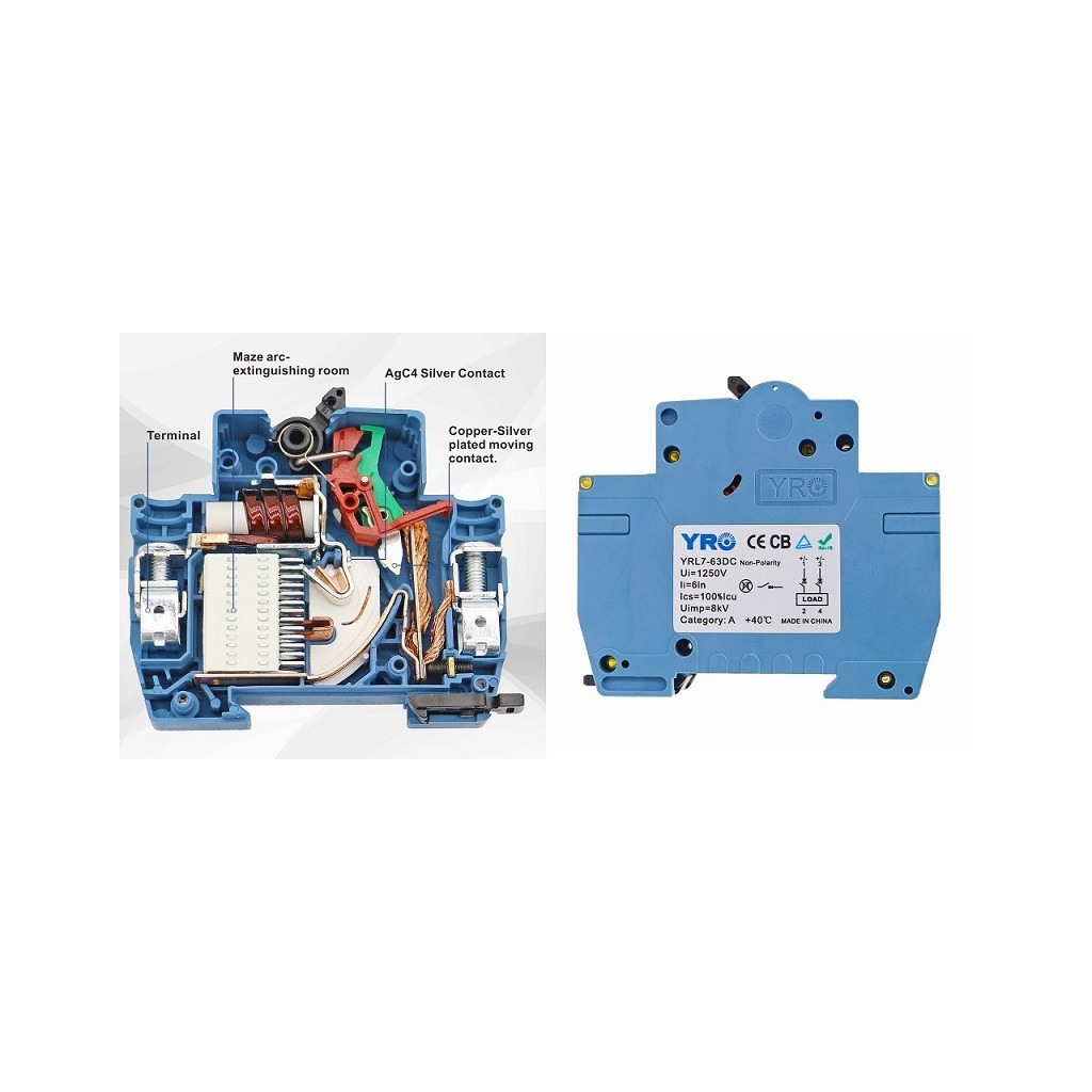 Автоматичний вимикач HiSmart 4P, 63A, 1000VDC (NV820481) - зображення 2